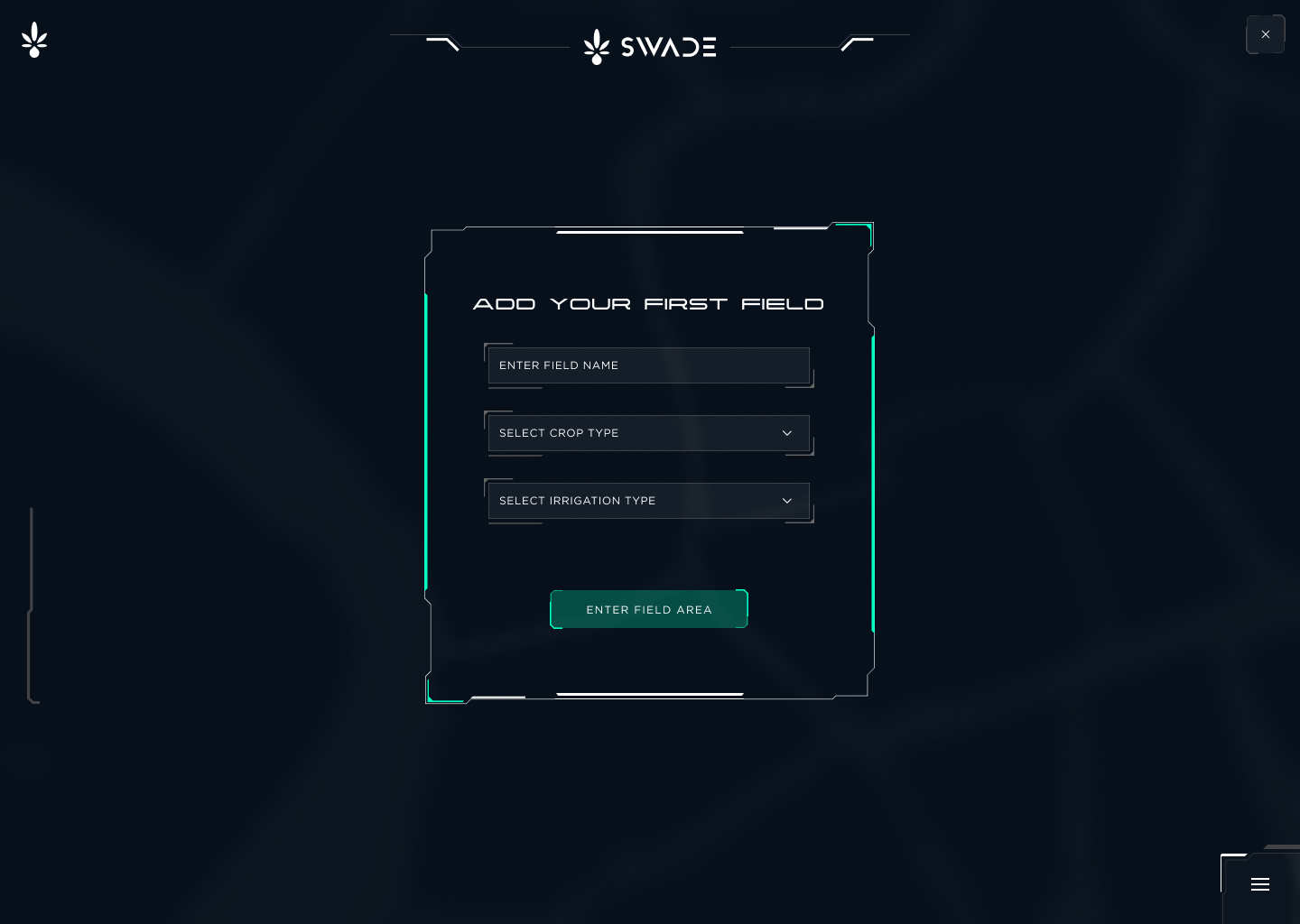 Field registration screen